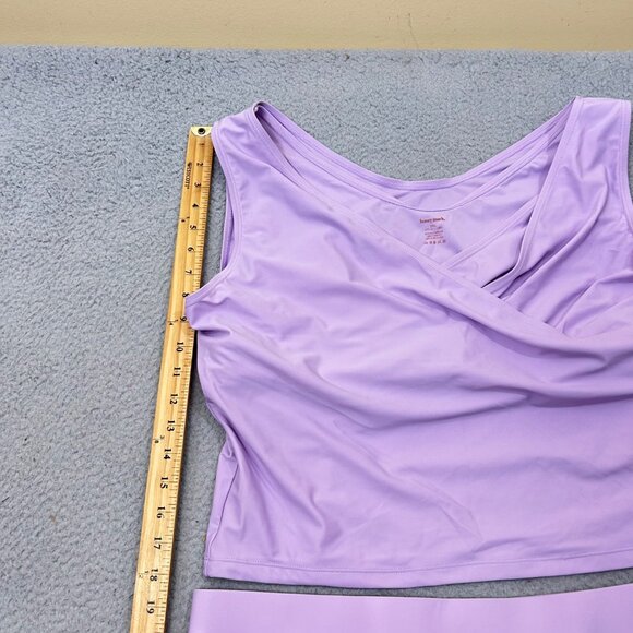 Honey Mark Swim Set 2XL Lavender Sugar Skort & Basil Wrap Top 2 Piece Set NEW - Picture 11 of 15